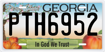 GA license plate PTH6952