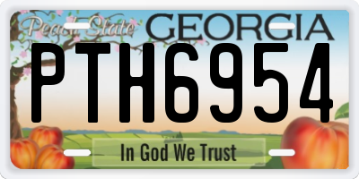 GA license plate PTH6954