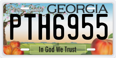 GA license plate PTH6955