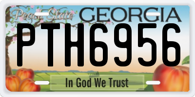 GA license plate PTH6956