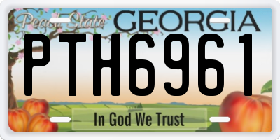 GA license plate PTH6961