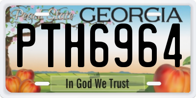GA license plate PTH6964