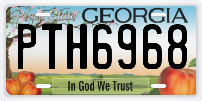 GA license plate PTH6968