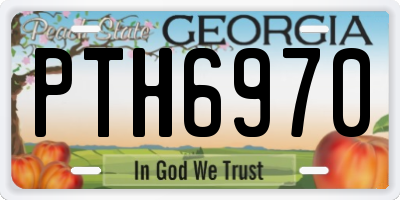 GA license plate PTH6970