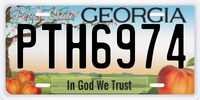 GA license plate PTH6974