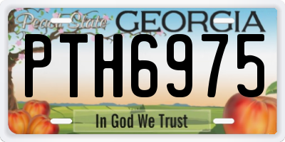 GA license plate PTH6975