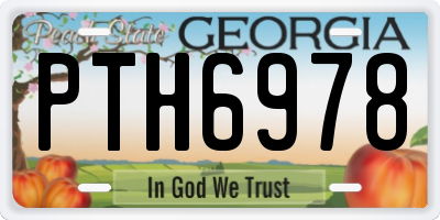 GA license plate PTH6978