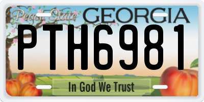 GA license plate PTH6981