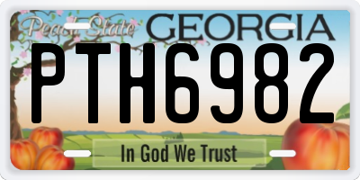 GA license plate PTH6982