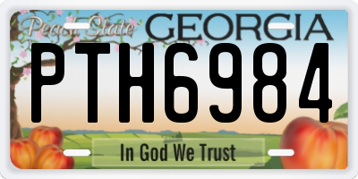 GA license plate PTH6984