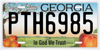 GA license plate PTH6985