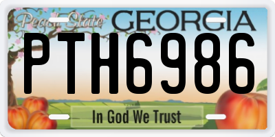 GA license plate PTH6986
