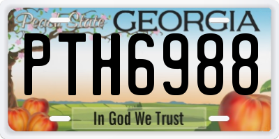 GA license plate PTH6988