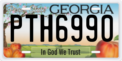 GA license plate PTH6990