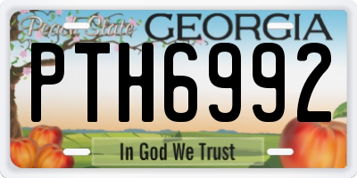 GA license plate PTH6992