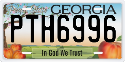 GA license plate PTH6996