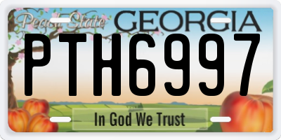 GA license plate PTH6997