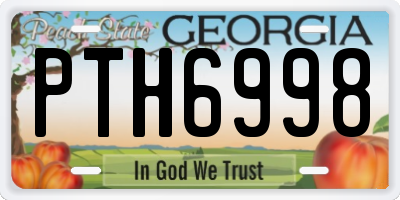 GA license plate PTH6998