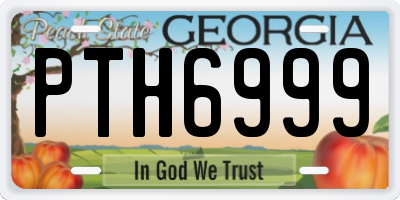 GA license plate PTH6999