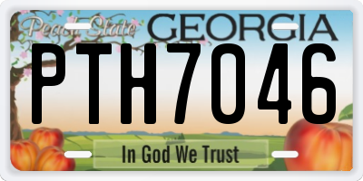 GA license plate PTH7046