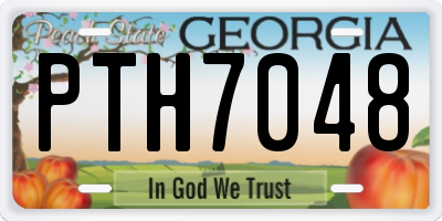 GA license plate PTH7048
