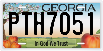 GA license plate PTH7051