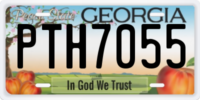 GA license plate PTH7055