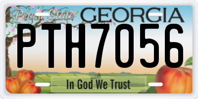 GA license plate PTH7056