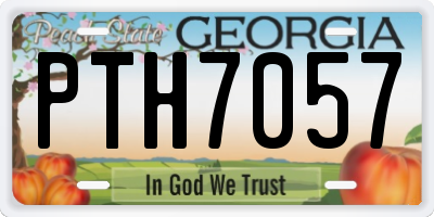 GA license plate PTH7057