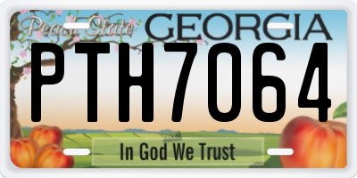 GA license plate PTH7064