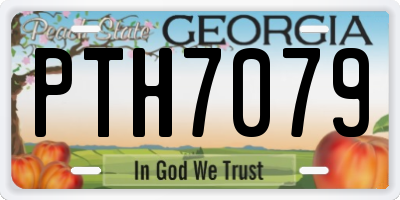 GA license plate PTH7079