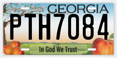 GA license plate PTH7084