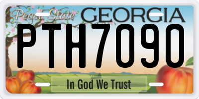 GA license plate PTH7090