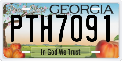 GA license plate PTH7091
