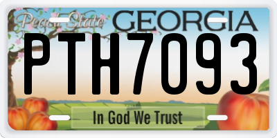 GA license plate PTH7093