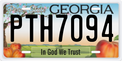 GA license plate PTH7094