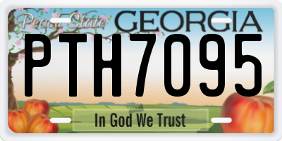 GA license plate PTH7095