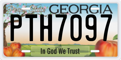 GA license plate PTH7097