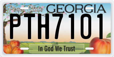 GA license plate PTH7101