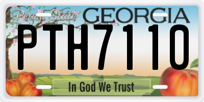 GA license plate PTH7110