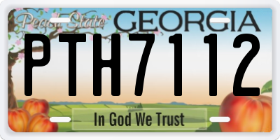 GA license plate PTH7112