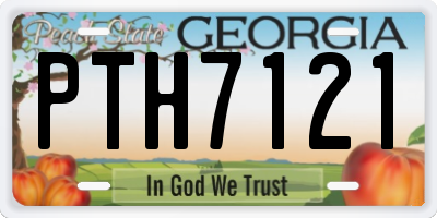 GA license plate PTH7121