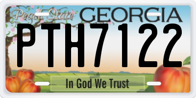 GA license plate PTH7122