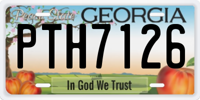 GA license plate PTH7126