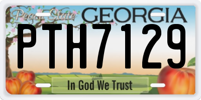 GA license plate PTH7129