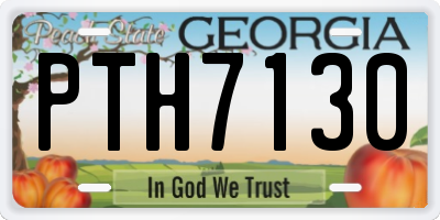 GA license plate PTH7130