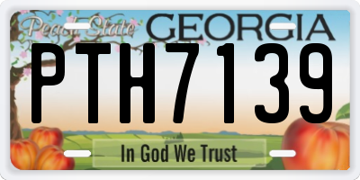 GA license plate PTH7139