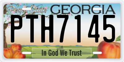 GA license plate PTH7145