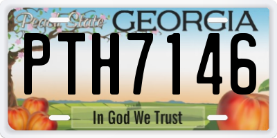 GA license plate PTH7146