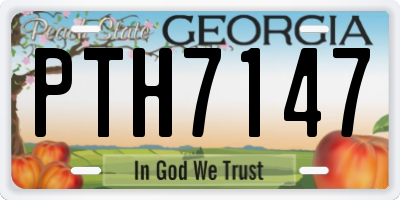 GA license plate PTH7147